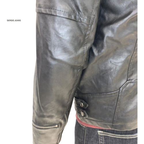 Imagen 4 de 5 de Campera Hombre Moto Eco Cuero Ultimas Prendas!!!