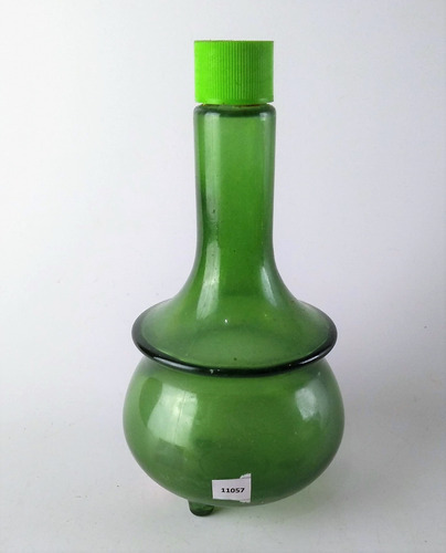 Antigo Frasco De Perfume Em Vidro Verde Avon 11057 Rrdeco