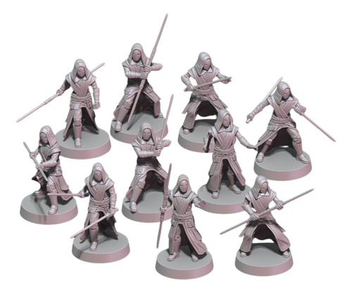 Set De 10 Mini Figuras Guardias Templo Jedi Star Wars Legion