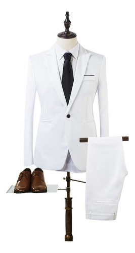 Blazer De Boda De Fiesta Slim-fit De Tres Piezas For Hombre