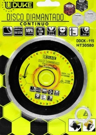 Uduke Disco Diamantado Continuo 4-1/2  Ht30580