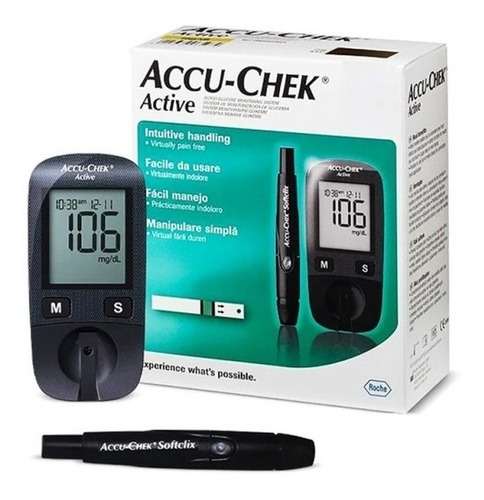 Combo Equipo Accu Chek Active 50 Tiras 50 Lancetas