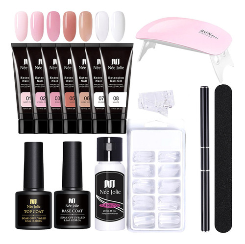 Zq Set De Gel Para Extensiones De Uñas, Kit De Uñas,