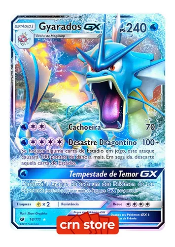 Carta Pokémon Gyarados Gx Invasão Carmim