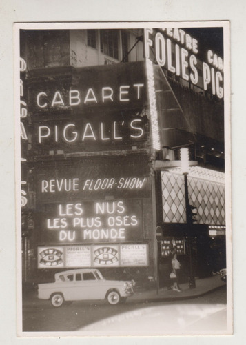 Antigua Fotografia De Cabaret Folies Pigalle Paris Vintage