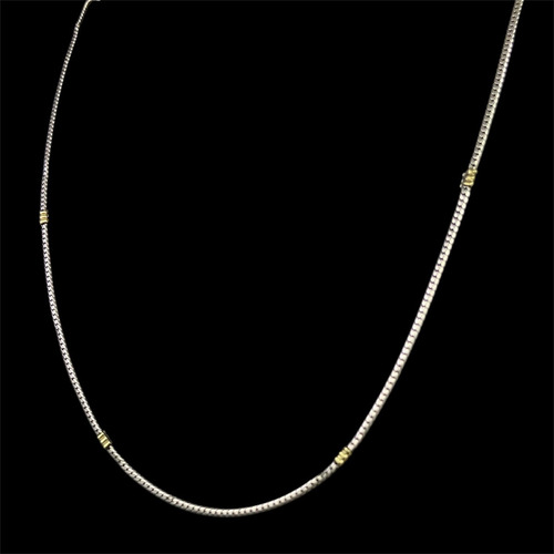 Cadena De Plata 925 Y Oro 13,1 Gr Plata (Usado)