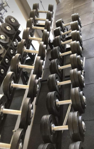 Dumbell Injetado Peg Recart-12 A 30kg + Suporte