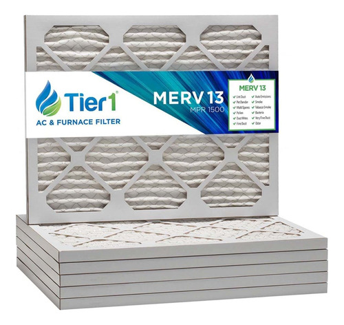 Tier1 Merv 13 Filtro Plisado Para Aire Horno 6 Unidad