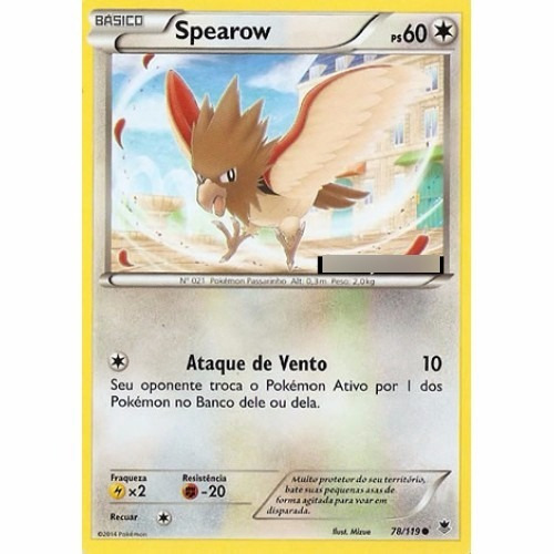 2x Spearow - Pokémon Normal Comum 78/119 - Pokemon Card Game