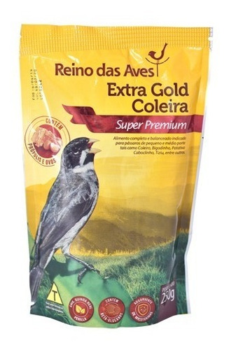 Kit 02 Unid. Reino Das Aves Extra Gold Coleiro - 250g