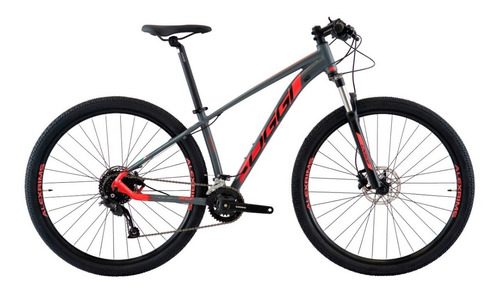 Bicicleta Mtb Aro Oggi Big Wheel 7.0 Cinza Vermelho 2021 Cor Cinza/Vermelho Tamanho do quadro 19