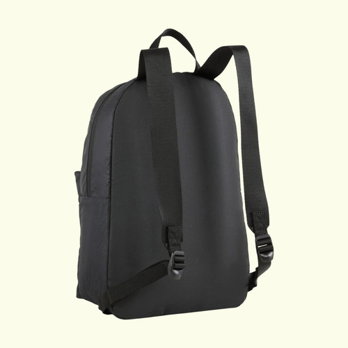 Mochila pequena Puma Pop Mochila preta 9133401 Design de tecido liso