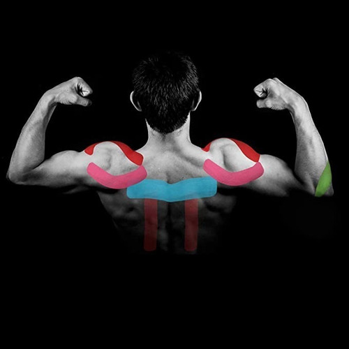 Imagen 4 de 5 de Cinta Kinesiológicas Vendaje Neuromuscular Tape 5mx5cm(4pzs)