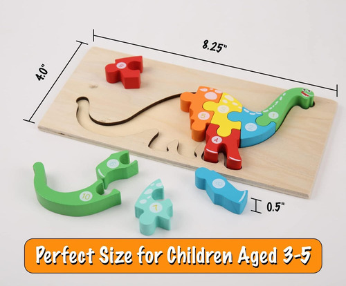 . Paquete De 4 Rompecabezas De Madera For Niños Pequeños