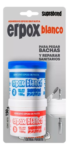 Adhesivo Suprabond Erpox Blanco Bachas Y Sanitarios 150g