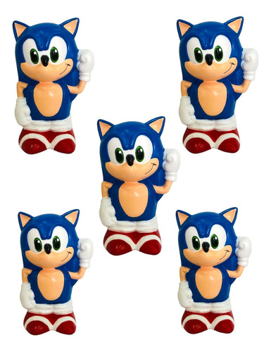Alcancías Sonic 5 Piezas De Cerámica Regalo