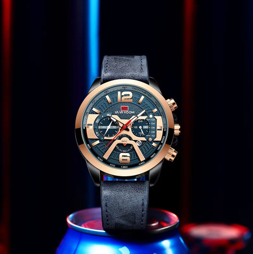 Reloj Hombre Caballero Casual Cuarzo Cuero A Inoxidable