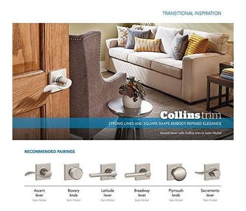 Schlage F51a Geo 619 Col Georgian Pierna Con Collins Trim