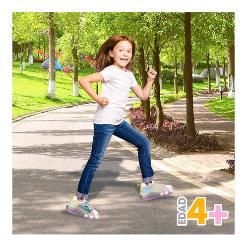 Tenis Patines Next Action Sports Con Luz Led Talla 23 23 2.6 Cm Multicolor