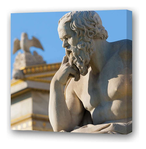 Cuadro 20x20cm Socrates Filosofia Pensamiento Griego M2