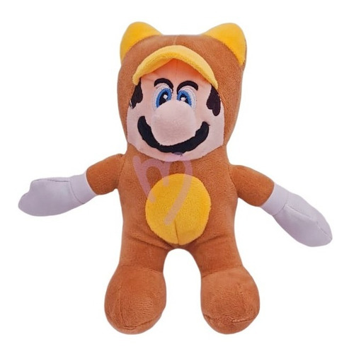 Imagen 1 de 5 de Peluche Para Niños De Marios Bros Mario Ardilla Clásico 25cm