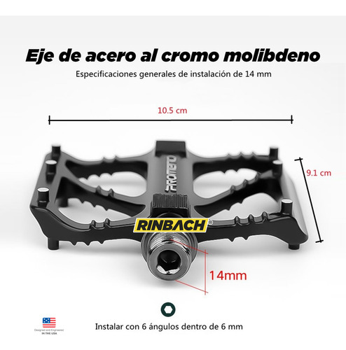 Pedales Antiederrapantes Compatible Bicicleta Excelvan