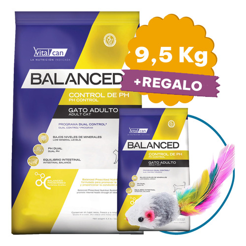 Alimento Gato Adulto Control Ph Vitalcan Balanced  7,5 Kg