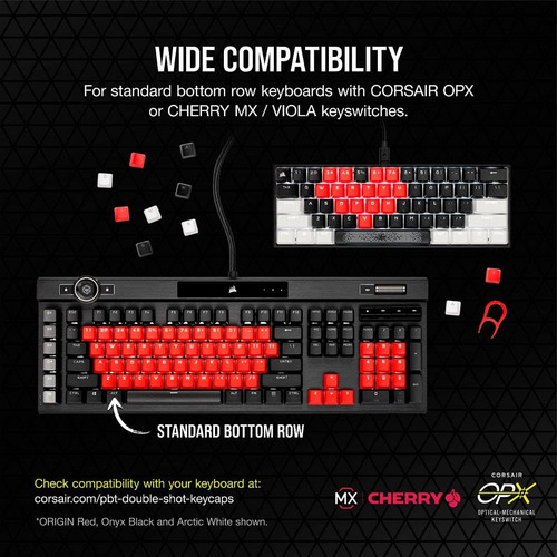 Kit De Modificador Keycap De Doble Mazo Corsair Pbt-capas De