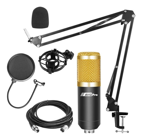 Kit Podcast Streaming Microfono Condenser Accesorios Cuo