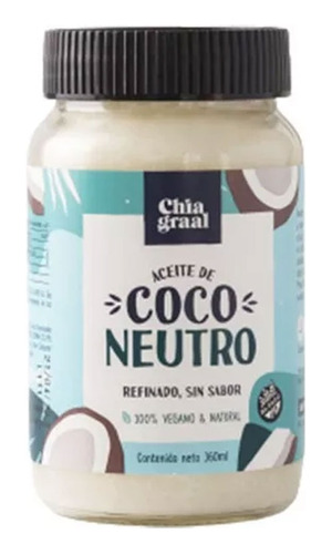 Aceite Coco Chia Graal Sabor Neutro X360ml