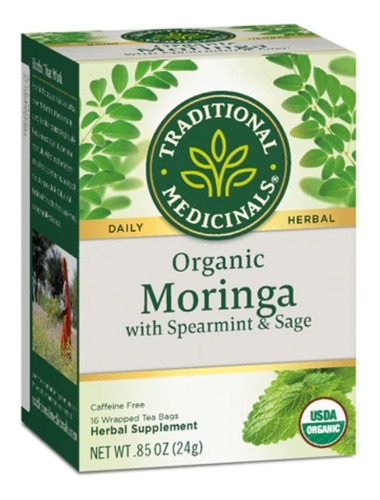 Moringa Orgánica - 16 Bolsitas De Te