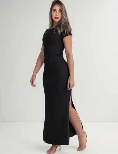 Vestido Versáti Casual Manga Curta Longo Nova Moda Feminina