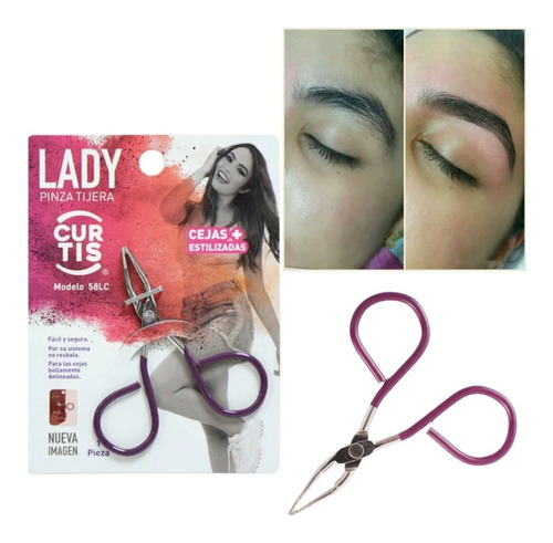 Mini Pinza Tijera Para Cejas Lady Curtis Depilación Cejas