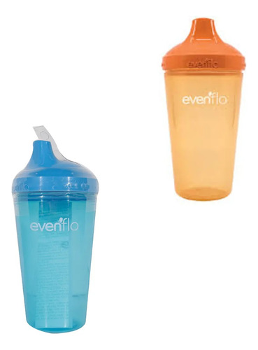 Abc Evenflo Color Naranja Celeste 300ml Vaso Bebe Accesorios