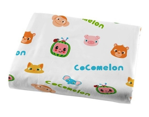 Set Sabanas Individual Cocomelon Niños 3 Piezas Microfibra Diseño De La Tela Dibujo
