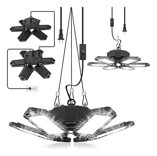 Paquete De 2 Luces De Garaje Enchufables, Mejoradas, 200 W,