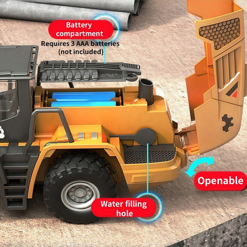 Modelo De Coche De Ingeniería Para Niños Con Spray Y Luces