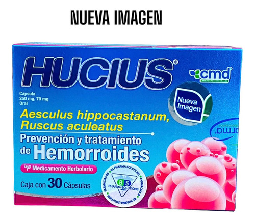 Imagen 1 de 5 de Hucius Cmd Caja C/30 Caps (prevención Hemorroides)