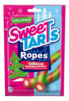 Sweetarts Ropes Twisted Holiday Punch Caramelo Suave 85 Gr