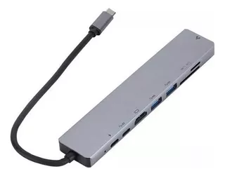 Adaptador Tipo C 8 En 1 Usb Ethernet Para Laptop