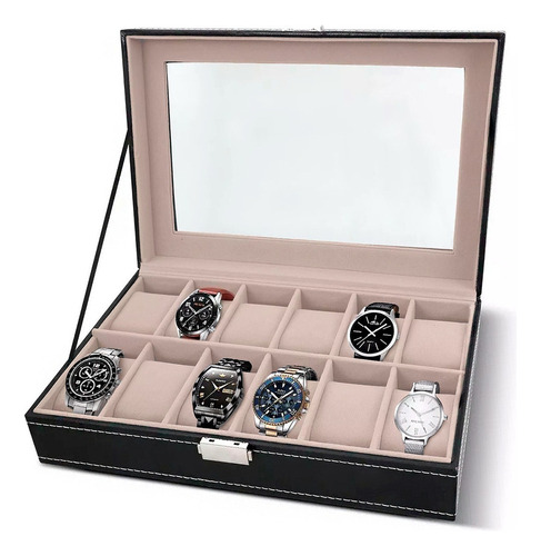 Y Organizador Exhibidor Para 12 Relojes Con Almohadillas