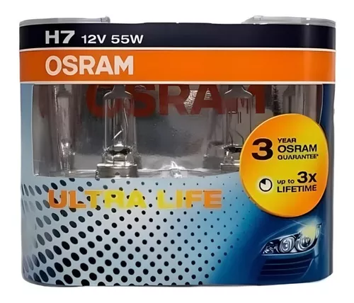 Kit 2 Lámpara Osram Ultra Life H7