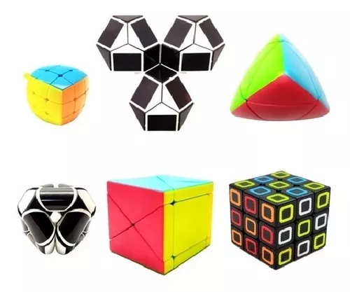 Kit 6 Cubos Magico Melhor Presente Para Criança Adolescente