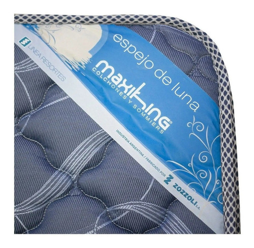 Imagen 5 de 9 de Sommier Colchon Resortes Doble Pillow 2 Plazas 140 X 190
