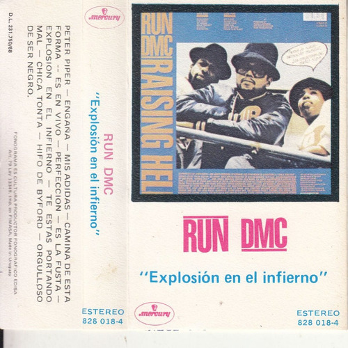 Run Dmc Raising Hell Uruguay Only Artwork Cassette Hip Hop