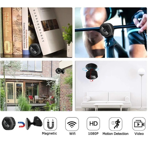 Mini Cámara Oculta Espía Wifi Hd 1080p Batería Visión Noctur