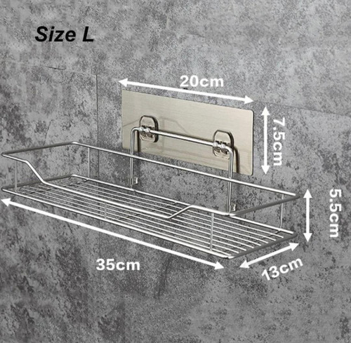 Organizador Srz Premium Adhesivo Acero Inoxidable 35cm