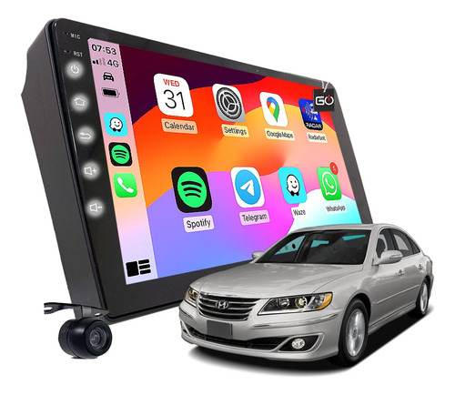 Multimidia Carplay Gps Sem Fio Android Hyundai Azera 2008-11 Cor Azera 2008
