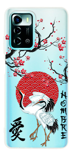 Funda Para Zte Símbolo Chino Garzas Amor Con Tu Nombre