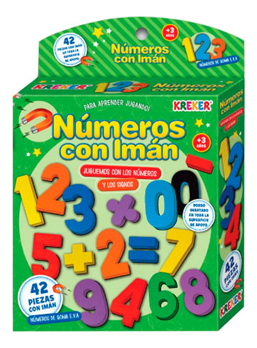 Numeros De Goma Eva Con Iman Kreker X 42 Piezas